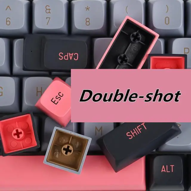 Alt view image 6 of 7 - Owpkeenthy 160-Key CSA Profile 8008 Keycaps Doubleshot PBT with 6.25u 7u Spacebar for US/ISO Layout Mechanical Gaming Keyboard (CSA/8008)