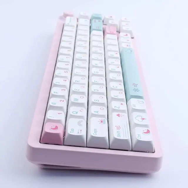 Alt view image 5 of 7 - JOMKIZ 132 Keys PBT Keycaps,Dye Sublimation XDA Profile Keycaps Customized ANSI Layout Keycaps Set Compatible with Cherry MX Switches Mechanical Keyboards