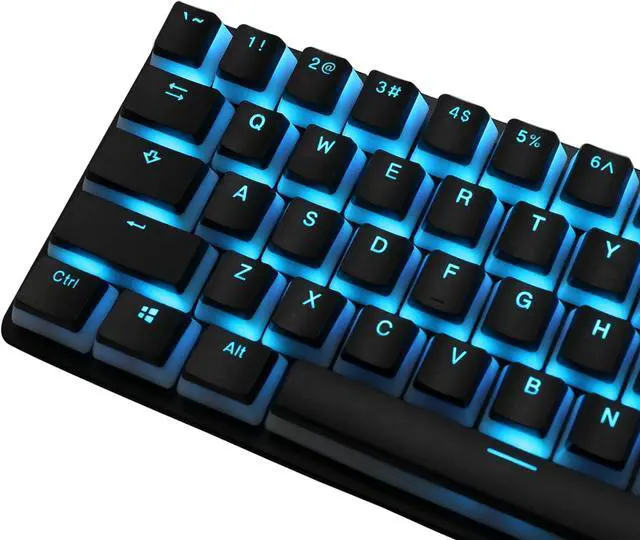 Main image of Happy Balls Keycaps PBT Backlit Doubleshot Cherry MX Pudding Keycap Set OEM Profile Translucent with Keycap Puller for US UK Layout 61 68 84 87 104 108 MX Switches Mechanical Keyboard(Black)