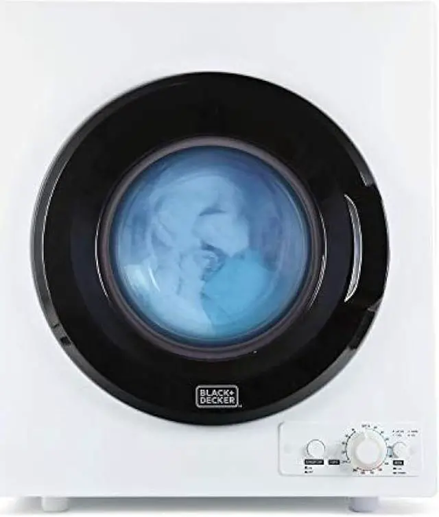 Alt view image 2 of 6 - BLACK+DECKER BCED37 Compact Dryer for Standard Wall Outlet, Small, 4 Modes, Load Volume 13.2 lbs., White