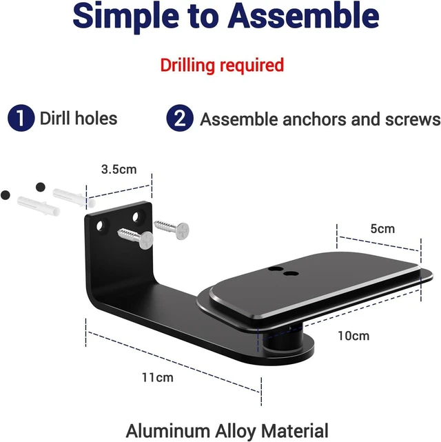 Alt view image 6 of 7 - WAWXH1314 Wall Mount for Show 8 3rd Gen, Adjustable Show 8 3rd Wall Mount, Easy Installation Show 8 3rd 2023 Wall Mount Bracket, Magnetic Wall Mount Bracket for Show 8 3rd Generation (Black)