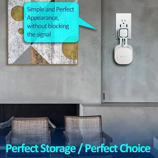 Alt view image 6 of 6 - PETIMETI Wall Mount for EERO 6+ Mesh WiFi System, Space Saving Wall Mount Bracket for EERO 6+ Router with Cord Management and Easily Moved(2 Pack)