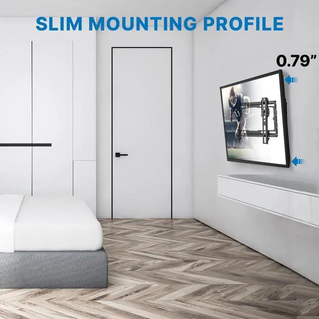 Alt view image 3 of 7 - Vanco Tilt TV Wall Mount with Wall Mount Tilt TV Bracket - Slim Profile, VESA Compatible Tiltable TV Mount 200 x 200 or Less, Supports 23-43 Inch Displays