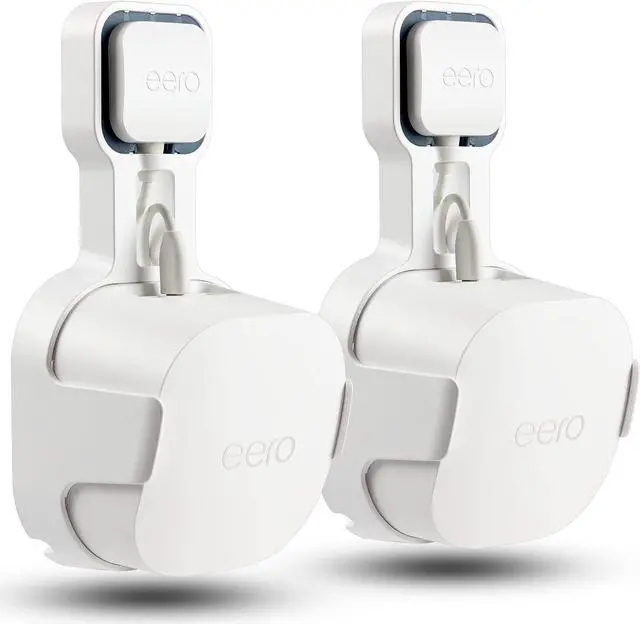 Main image of PETIMETI Wall Mount for EERO 6+ Mesh WiFi System, Space Saving Wall Mount Bracket for EERO 6+ Router with Cord Management and Easily Moved(2 Pack)