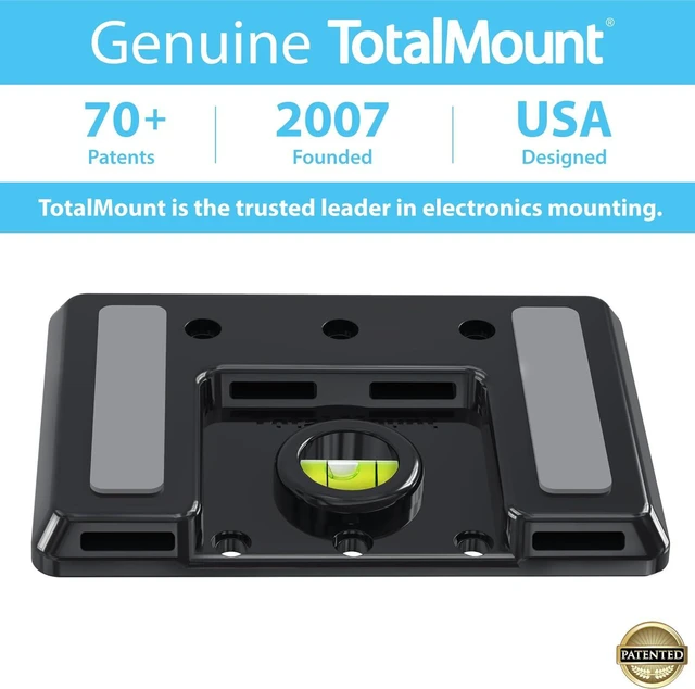 Alt view image 6 of 6 - TotalMount Universal Mount for Electronics Adjustable Wall Mount for Your Router, Wireless System, Cable Modem, DVR, Xbox, Playstation, and More (Professional Shelf Black)