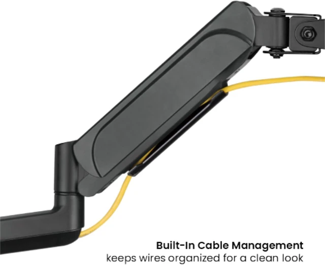 Alt view image 4 of 6 - AnthroDesk Deluxe Gas Spring Dual Monitor Stand, Heavy Duty Mount Arms for Two 17''-32'' LED/LCD Computer Monitors (Black-Dual-Mount)