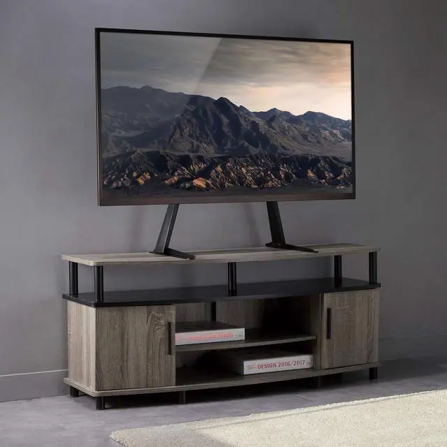 Alt view image 3 of 7 - Mount-It! Tabletop TV Stand Base with Tilt Function, Universal TV Base Replacement with Height Adjustment, TV Legs Fits Most 32 to 70 inch Flat Screen TVs, VESA up to 800 by 400mm, 110 Lbs Capacity