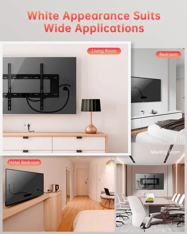 Alt view image 4 of 7 - ELECTOP Dual Outlet in Wall Cable Management Kit, TV Cord Hider for Wall Mounted TV, Recessed Low Voltage Media Wall Plate for Power Cables & Low Voltage Wires