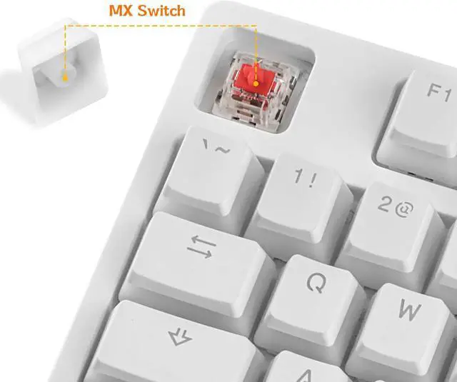 Alt view image 7 of 7 - Happy Balls PBT Keycaps Backlit Pudding Keycap Set Doubleshot Translucent OEM Profile with Keycaps Holder and Puller for 60%/87 TKL/104/108 MX Switches Mechanical Keyboard(White Pudding)