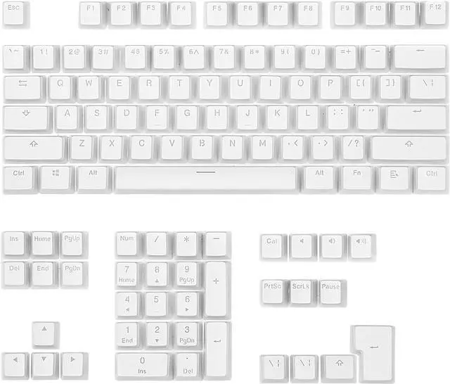 Alt view image 3 of 7 - Happy Balls PBT Keycaps Backlit Pudding Keycap Set Doubleshot Translucent OEM Profile with Keycaps Holder and Puller for 60%/87 TKL/104/108 MX Switches Mechanical Keyboard(White Pudding)