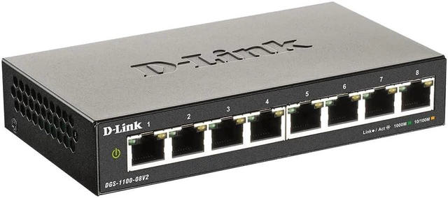 Alt view image 5 of 6 - D-Link 8-Port Gigabit Smart Managed Switch | 8 GbE Ports | L2 | VLANs | Cable Diagnostics | Web Managed | Desktop| Fanless | NDAA Compliant | Lifetime Warranty (DGS-1100-08V2)