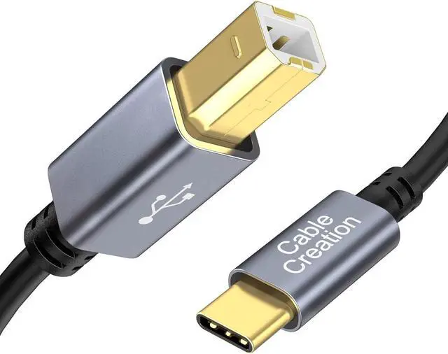 Main image of Printer Cable USB C to B 15FT, CableCreation USB B to C Printer Cable Scanner Cable for HP Brother MIDI Cable for Yamaha Casio Digital Piano MIDI Controller Electric Keyboard 4.5M Black