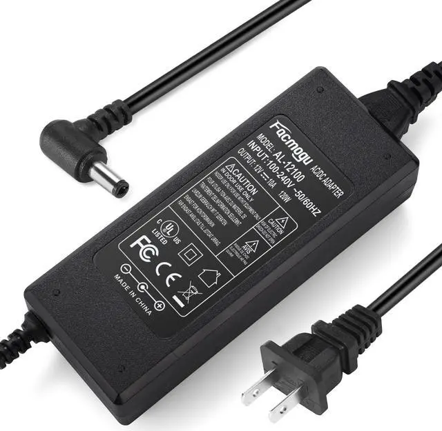 Main image of Facmogu 12V 10A Power Supply AC to DC Adapter, AC to DC Converter 100V-240V to 12V 10A 120W, 12 Volts 10 Amps Power Transformer 5.5x2.5mm & 5.5x2.1mm Tip, Desktop Regulated Power Adapter