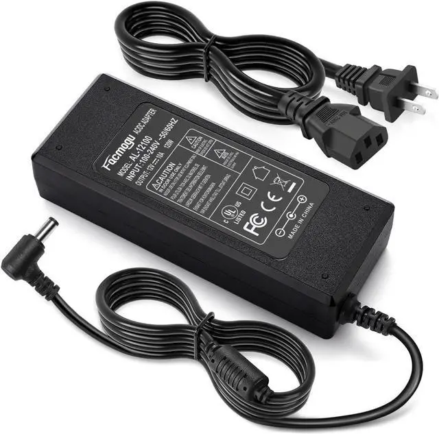 Alt view image 2 of 7 - Facmogu 12V 10A Power Supply AC to DC Adapter, AC to DC Converter 100V-240V to 12V 10A 120W, 12 Volts 10 Amps Power Transformer 5.5x2.5mm & 5.5x2.1mm Tip, Desktop Regulated Power Adapter