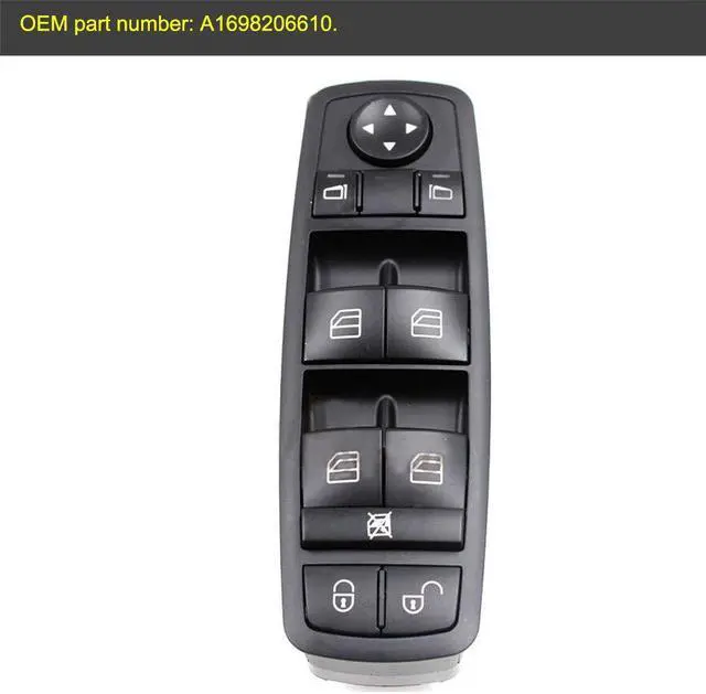 Alt view image 4 of 6 - A1698206610 Electric Power Window Control Switch Front Left Driver Window Master Switch for Benz W169 W245 A/B180 A/B200