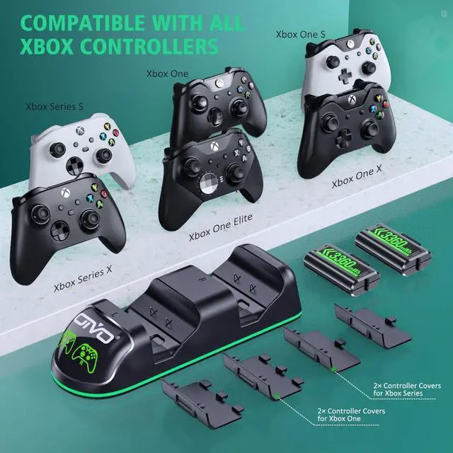 Alt view image 3 of 7 - OIVO XSX Controller Charger Station with 2 Packs Rechargeable Battery Packs for Xbox Series X/S/One/Elite/Core Controller, Xbox Charging Dock, Charge Kit, Charger Station for Xbox Controller