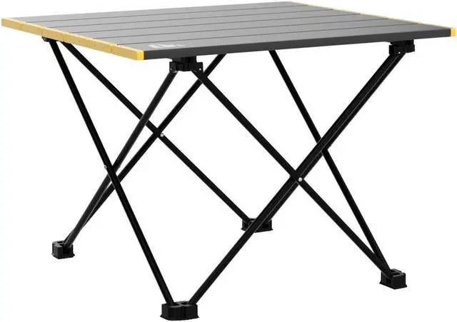 Alt view image 6 of 7 - iClimb Ultralight Compact Camping Alu. Folding Table with Carry Bag, Two Size (Black - S)