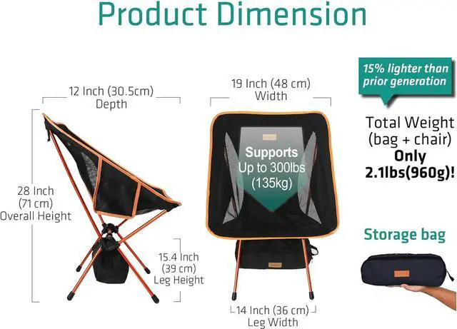 Alt view image 3 of 7 - TREKOLOGY Camping Chairs, Folding Camping Chair, Outdoor Chairs, Lawn Chairs Camp Chair Chaise Camping Pliante Portable Camping Folding Chair Outdoor Folding Chair Chaise de Camping Chairs for Adults