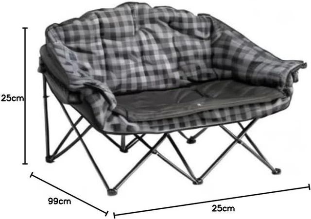 Alt view image 2 of 2 - Kuma Outdoor Gear Bear Buddy Double Chair Red Plaid