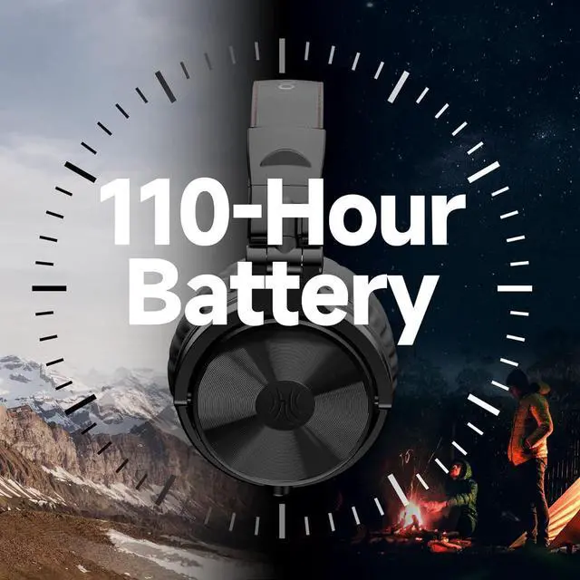 Alt view image 4 of 7 - OneOdio Bluetooth Over Ear Headphones, 110 Hrs Wireless/Wired Stereo Sound Foldable Headsets with Deep Bass 50mm Neodymium Drivers for PC/Computer/Podcast- Studio Wireless Pro C, Black