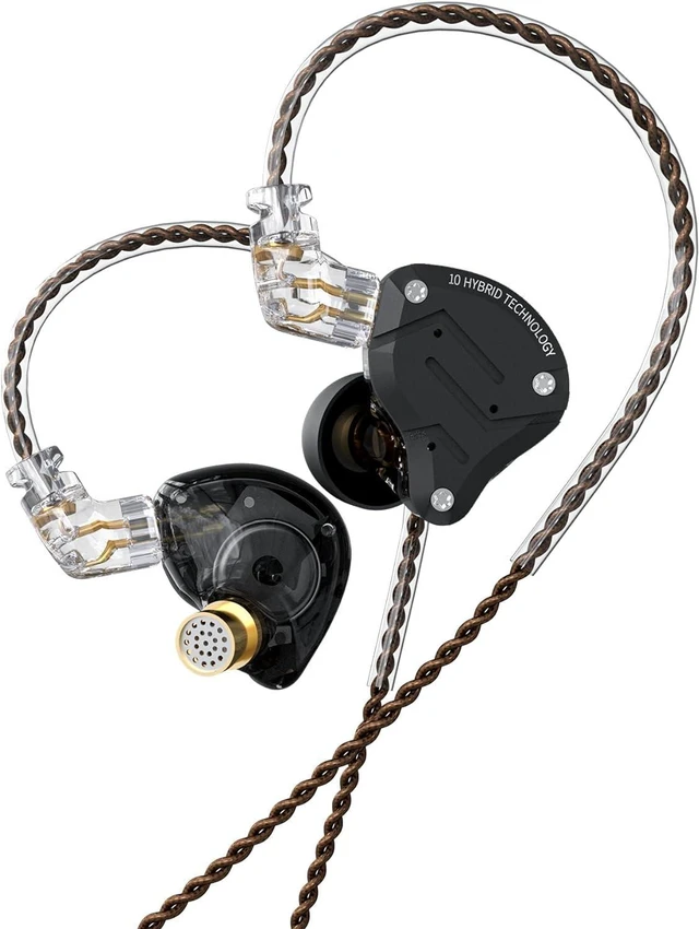Main image of KZ ZS10 Pro IEM in Ear Monitor, Kinboofi 4BA 1DD KZ Headphone Multi Driver in Ear Earphone IEM, KZ Earphone, on Stage Monitor for Singer Guitarist Drummer (Matte Black No Mic)
