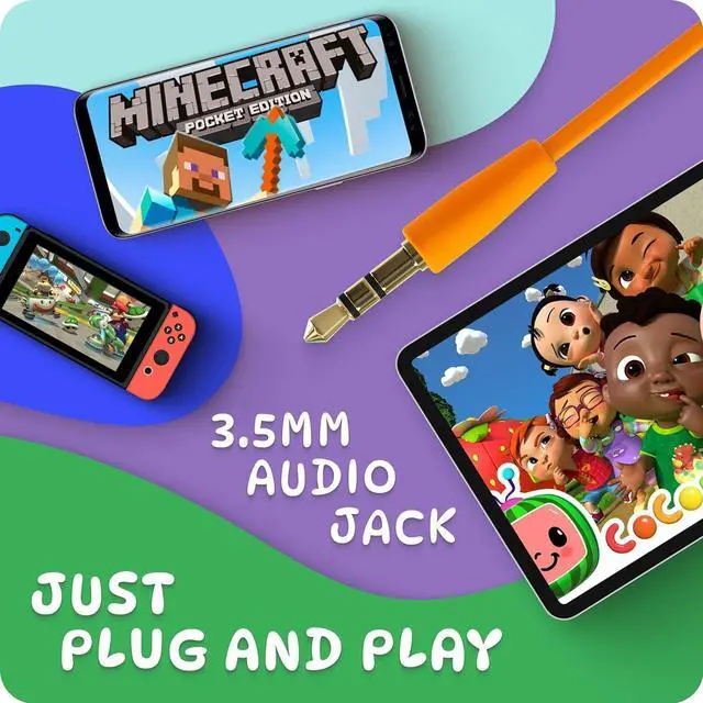 Alt view image 5 of 6 - Kidrox Toddler Headphones for 1 + Year Old  85dB Volume Limited Baby Headphones for Toddlers 1-3, Infant Headphones, Wired Child Headphones for Airplane Travel, Toddler Headphones for 2 Year Old