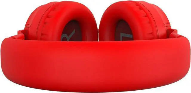 Alt view image 3 of 4 - Puro Sound Labs PuroBasic Volume Limiting Wired Headphones for Kids, Foldable & Adjustable Headband w/Microphone, Compatible with Smartphones, Tablets and PCs (Red)