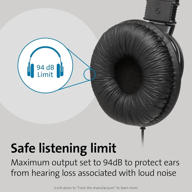 Alt view image 6 of 7 - Kensington USB Hi-Fi Headphones w/Mic BULK Black