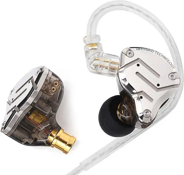 Main image of KZ ZS10 Pro in Ear Monitor, 4BA+1DD Hybrid Driver IEM Earphones, HiFi Gaming Earbuds with Stainless Steel Faceplate, in Ear Headphone for Musician Audiophile (Without Mic, Black)