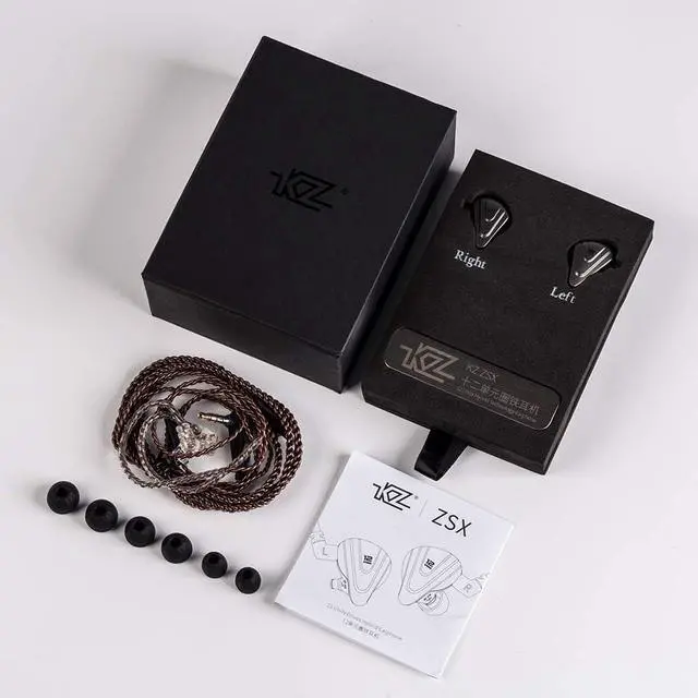 Alt view image 7 of 7 - KZ ZSX Earbuds Headphone IEM, 5BA+1DD Hybrid 6 Drivers HiFi Earphones with Metal Panel and Detachable 2 Pin Cable for Church Musician Band (Cyan No Microphone)