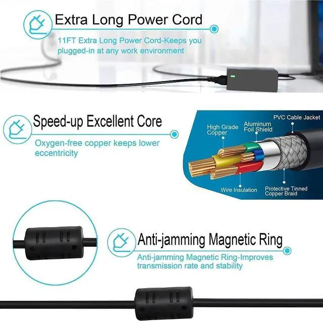 Alt view image 4 of 7 - 45W USB C Laptop Charger Fit for Acer Chromebook A18-045N1A A16-045n1A N17Q9 N17Q8 N18Q12 N18Q5 N18Q6 N16Q10 N17Q5 N18Q3 N19Q3 Spin 311 315 11 13 R13 15 CP315 CB315 Type C Laptop Charger