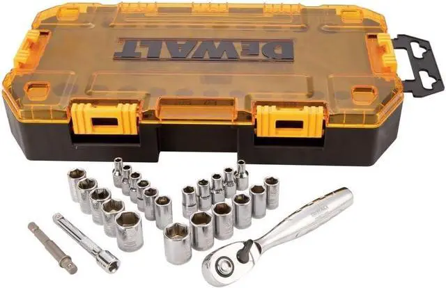 Main image of DEWALT Drive Socket Set, SAE/Metric, 1/4-Inch Drive, 25-Piece (DWMT73805)