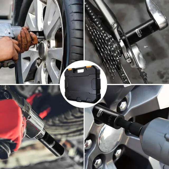 Alt view image 7 of 7 - PGROUP 3/8 Inch Drive Deep Impact Socket Set, 15-Piece 6 Point Standard SAE Sizes(1/4-Inch to 1"),Includes 3", 6"Impact Extension Bars,Cr-V Steel Socket Set with Heavy Duty Storage Case