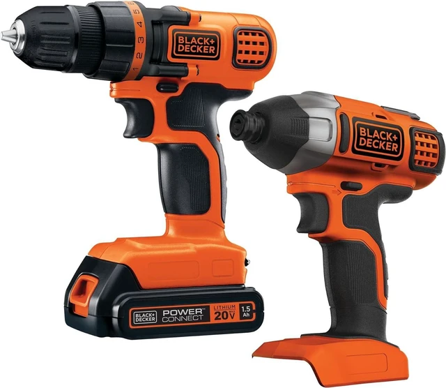 Main image of BLACK+DECKER 20V MAX Cordless Drill and Impact Driver, Power Tool Combo Kit with Battery and Charger (BD2KITCDDI)