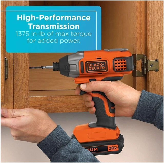 Alt view image 6 of 6 - BLACK+DECKER 20V MAX Cordless Drill and Impact Driver, Power Tool Combo Kit with Battery and Charger (BD2KITCDDI)