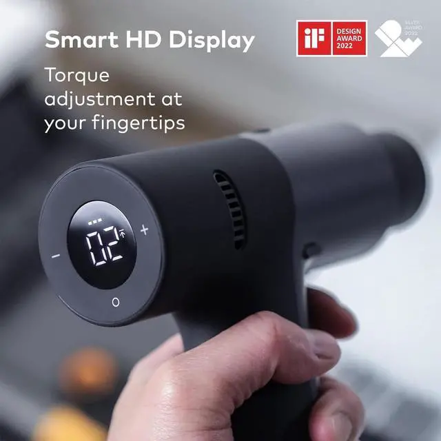 Alt view image 2 of 6 - HOTO Brushless Drill, 12V Cordless Power Drill with LED Display, 30 Gears 2 Working Modes, 3/8 Inch Keyless Chuck, 266 in-lbs (30N·m) Torque, 2000mAh Battery, 10 Bits & 8 Drill Bits