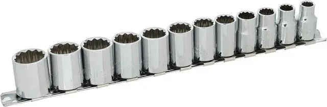 Main image of JET 12-Piece 3/8-inch Drive Metric, Regular, 12 Point, Chrome Socket Set, 601234