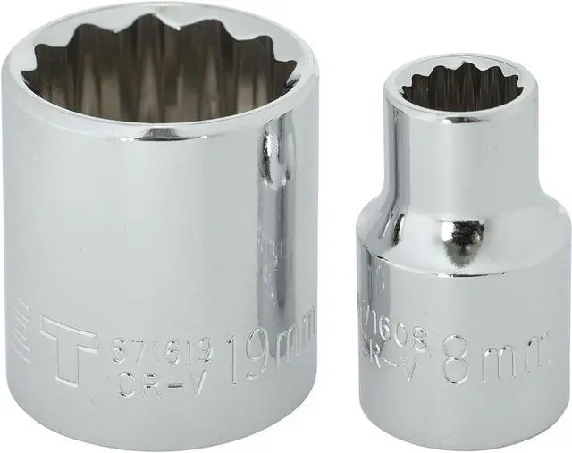 Alt view image 3 of 7 - JET 12-Piece 3/8-inch Drive Metric, Regular, 12 Point, Chrome Socket Set, 601234