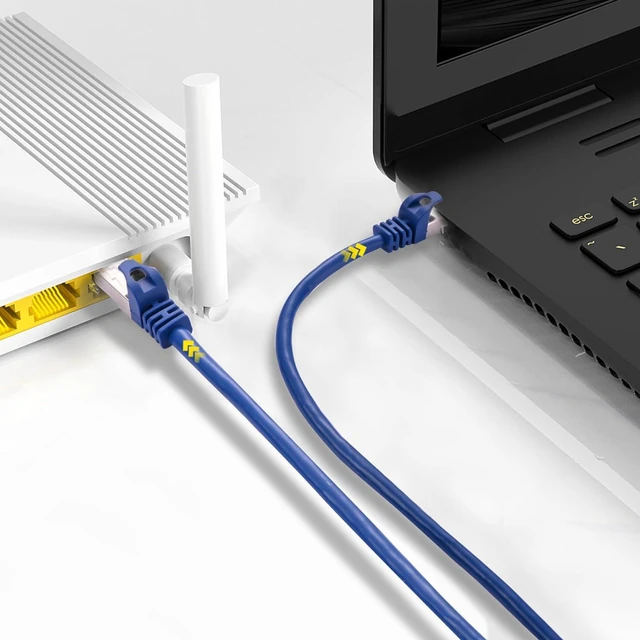 Alt view image 5 of 7 - PrimeCables Cat6 Ethernet Cable 75ft Internet Cable 10Gbps Support Cat8 Cat7 Network, RJ45 Patch Cable Ethernet Bare Copper Network 550MHz UTP - Blue