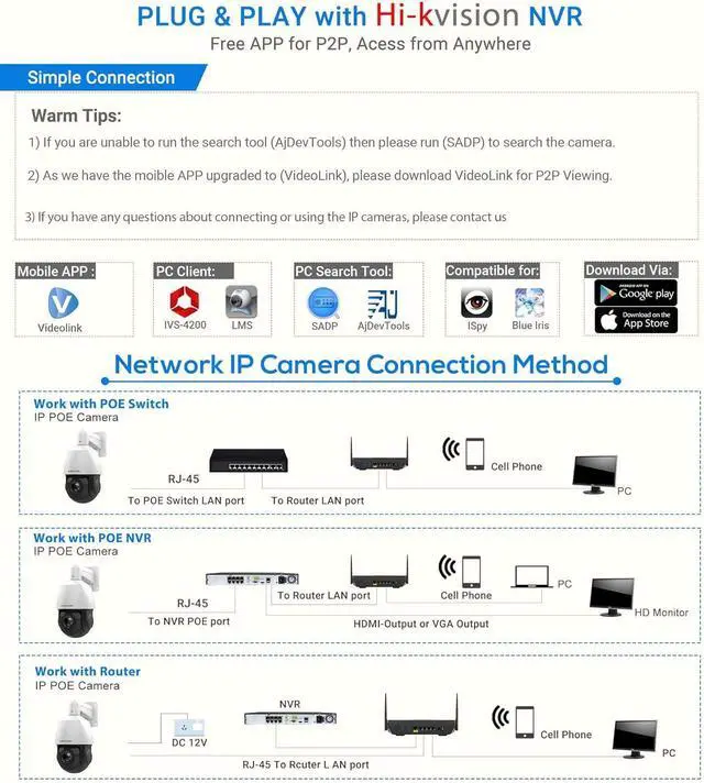 Alt view image 7 of 7 - Outdoor 4K 8MP Auto Tracking PTZ PoE IP Camera, Pan Tilt 25x Optical Zoom 4.4-110mm Lens with Human/Vehicle Detection, 2-Way Talk,Auto Cruise,328ft IR,IP66,SD(512GB)