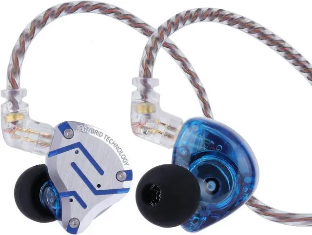 Main image of Linsoul KZ ZS10 Pro, 4BA+1DD 5 Driver in Ear Monitor, HiFi Wired Earbuds, Gaming Earbuds, Hybrid IEM Earphones with Stainless Steel Faceplate, Detachable Cable for Musician(with Mic, Glare Blue)