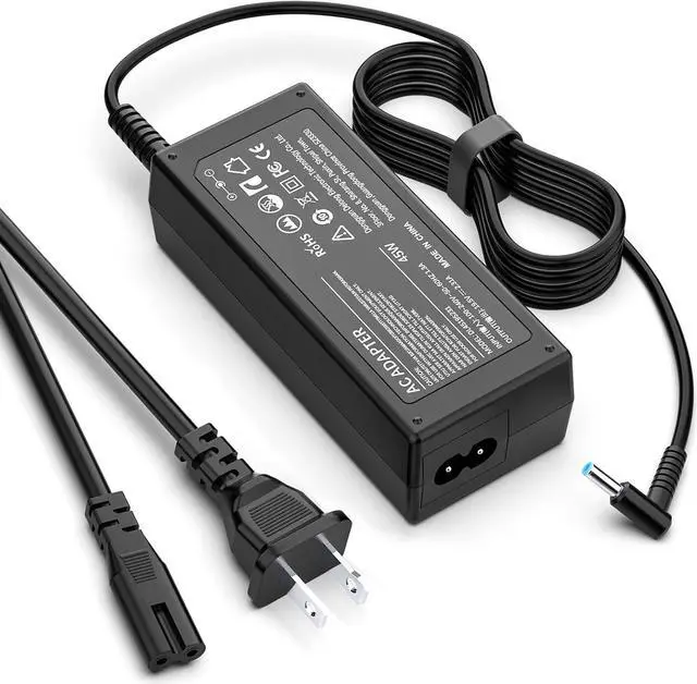 Main image of 45W Laptop Charger Compatible with HP Envy, Pavilion x360 11 13 15, Stream, EliteBook, Probook, for 15-f111dx, 15-f211wm, 15-f233wm, 15-f278nr, 15-r052nr, 15-r132wm Blue Tip Power Supply