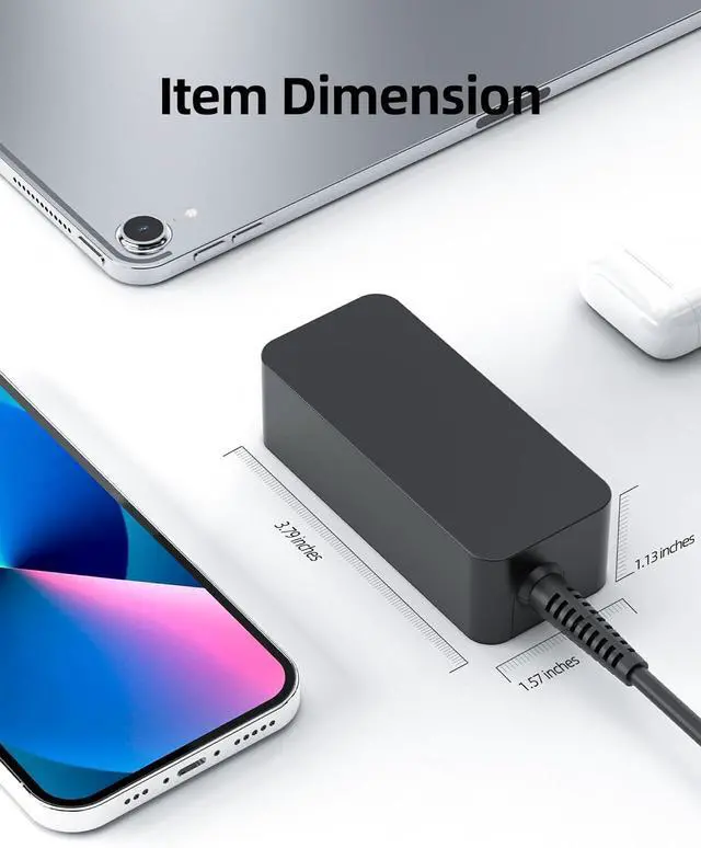 Alt view image 4 of 7 - AC Charger Fit for Acer Aspire V 13 V13 Touch V3-331 V3-371 V3-372 V3-372T A13-045N2A N17H2 KP04501017 Travelmate B3 X5 B1 B118 Laptop Adapter Power Supply Cord