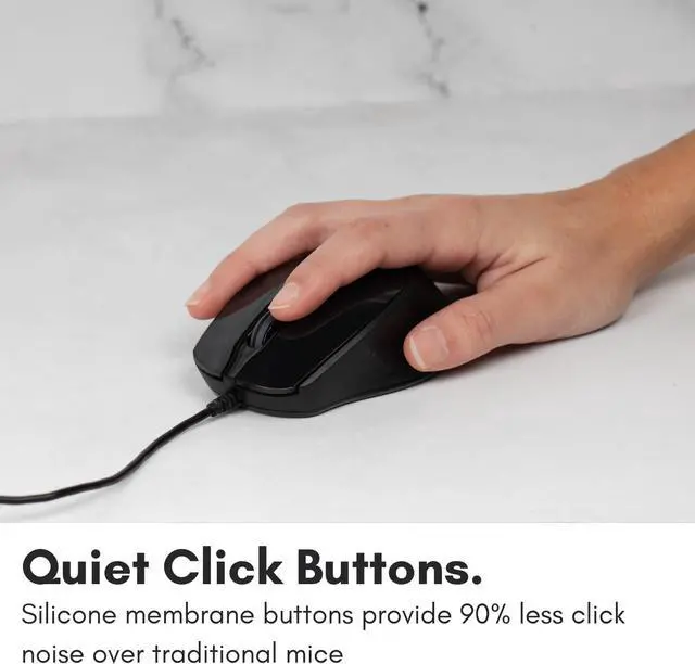 Alt view image 4 of 6 - Macally USB C Mouse Wired - Precise, Comfortable, and Quiet - Type C Mouse for Mac, MacBook Pro/Air, iMac, Apple iPad, Windows Computer PC, Laptop - USBC with 4 DPI Modes