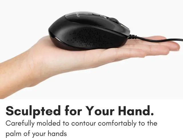 Alt view image 5 of 6 - Macally USB C Mouse Wired - Precise, Comfortable, and Quiet - Type C Mouse for Mac, MacBook Pro/Air, iMac, Apple iPad, Windows Computer PC, Laptop - USBC with 4 DPI Modes