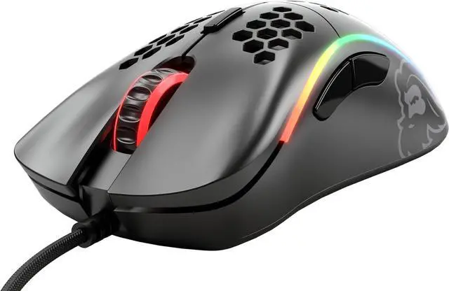 Alt view image 3 of 7 - Glorious Model D Wired Gaming Mouse - 68g Superlight Honeycomb Design, RGB, Ergonomic, Pixart 3360 Sensor, Omron Switches, PTFE Feet, 6 Buttons - Matte Black