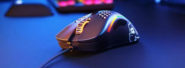 Alt view image 7 of 7 - Glorious Model D Wired Gaming Mouse - 68g Superlight Honeycomb Design, RGB, Ergonomic, Pixart 3360 Sensor, Omron Switches, PTFE Feet, 6 Buttons - Matte Black