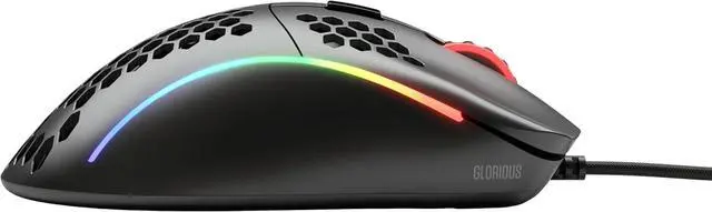 Alt view image 5 of 7 - Glorious Model D Wired Gaming Mouse - 68g Superlight Honeycomb Design, RGB, Ergonomic, Pixart 3360 Sensor, Omron Switches, PTFE Feet, 6 Buttons - Matte Black