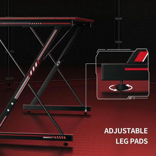 Alt view image 5 of 7 - CubiCubi Gaming Desk 32 Inch PC Computer Desk, Home Office Desk Table Gamer Workstation, Simple Game Table, Black