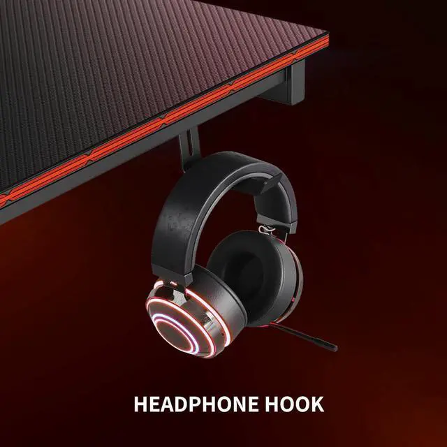 Alt view image 4 of 7 - CubiCubi Gaming Desk 32 Inch PC Computer Desk, Home Office Desk Table Gamer Workstation, Simple Game Table, Black